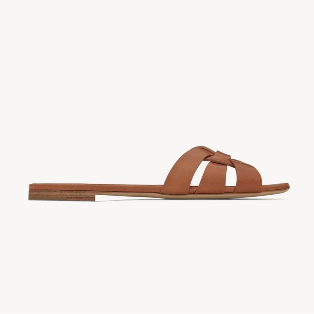 Saint Laurent Tribute Flat Sandals - Picture 2 of 7